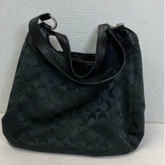 Pre Loved 2fer Coach Signature Monogram Triple Compartment Shoulder Bag & Wallet - Picture 2 of 8